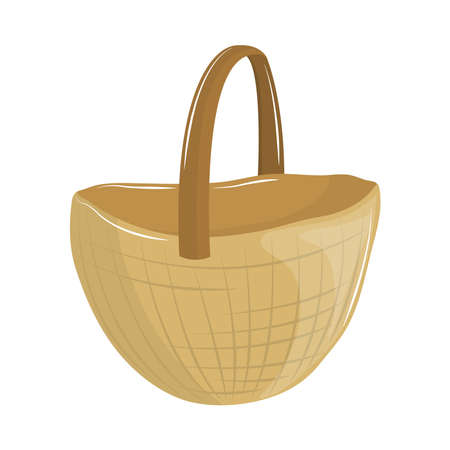 wicker basket iconのイラスト素材