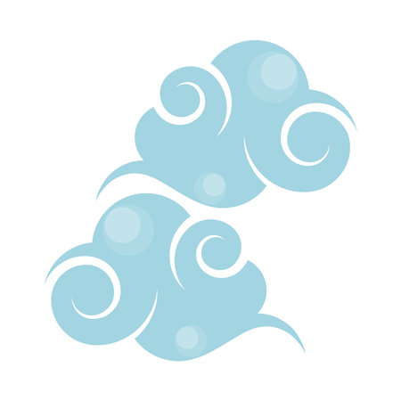 asian clouds cartoonのイラスト素材