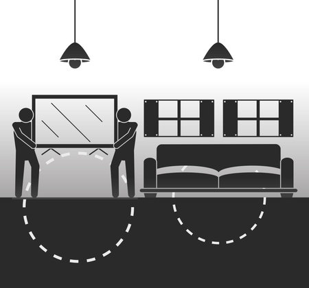 service workmen installingのイラスト素材