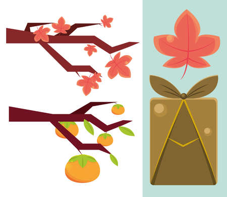 korea chuseok celebrationのイラスト素材