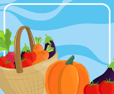 farm fresh produceのイラスト素材