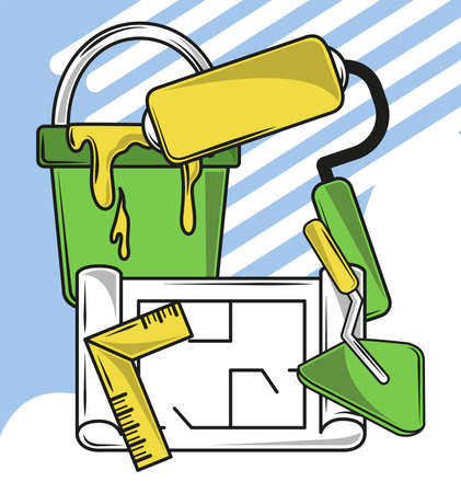 home improvement toolsのイラスト素材