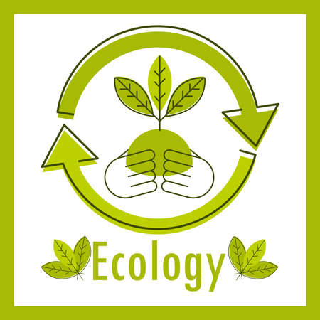 ecology and environment cardのイラスト素材