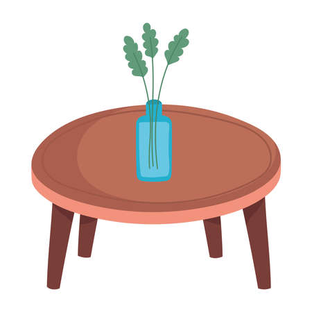 plant in the tableのイラスト素材