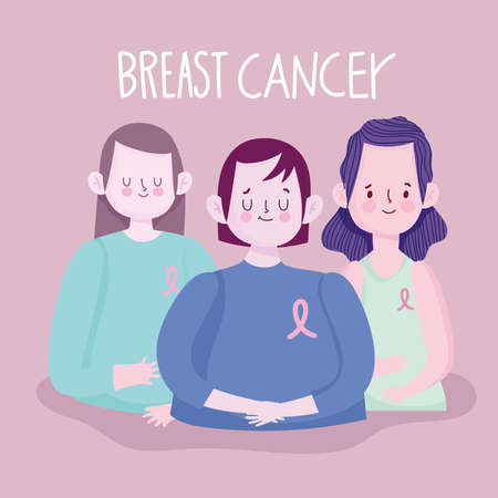 female breast cancerのイラスト素材