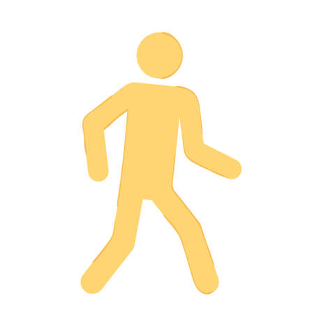pictogram walk avatarのイラスト素材