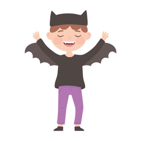 boy wearing vampire costumeのイラスト素材