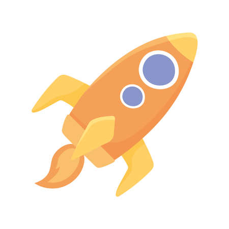 rocket spaceship launchのイラスト素材