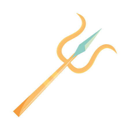 trishul weapon of hindu godのイラスト素材