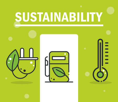 sustainable energy ecologicalのイラスト素材