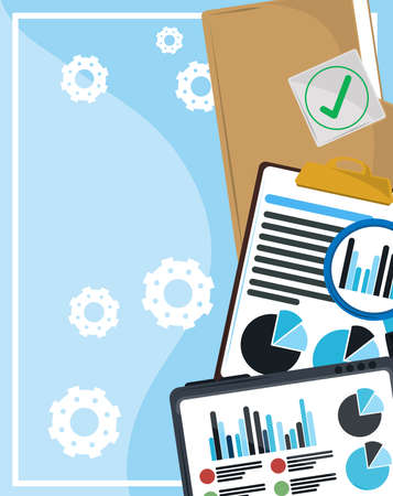 financial management reportのイラスト素材