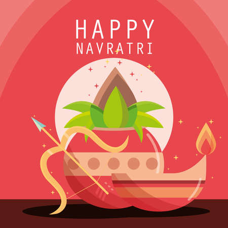 indian festive happy navratriのイラスト素材