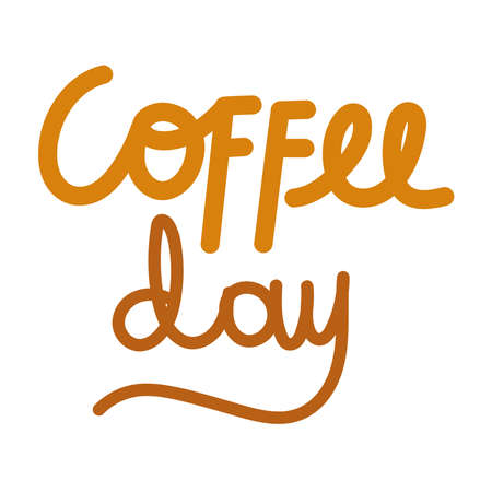 coffee day letteringのイラスト素材