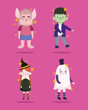 halloween costumes setのイラスト素材