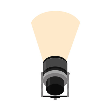 spotlight equipment flat iconのイラスト素材