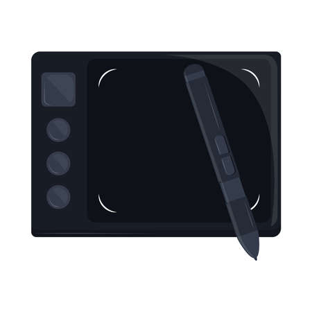 designer tablet and digital penのイラスト素材