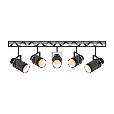 searchlights on a white backgroundのイラスト素材