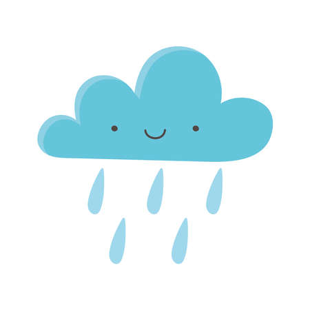 cute cloud rainのイラスト素材