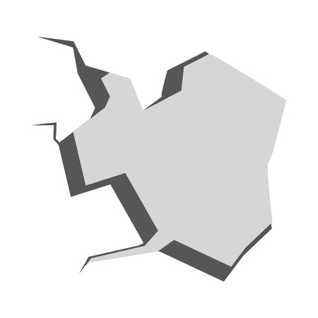 white wall with hole grayのイラスト素材