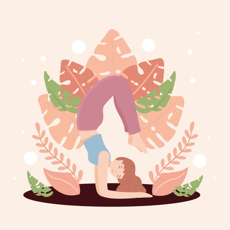 woman doing yogaのイラスト素材