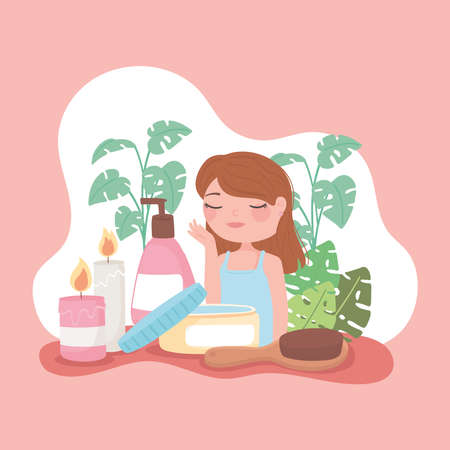 girl routine beautyのイラスト素材