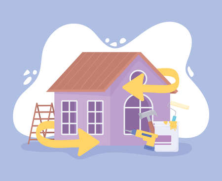 home improvement and renovationのイラスト素材