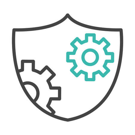 gears shield mechanicのイラスト素材