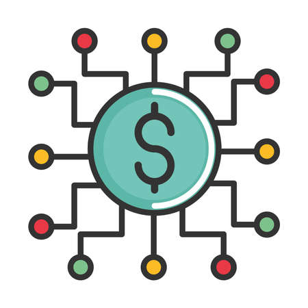 money digital technologyのイラスト素材
