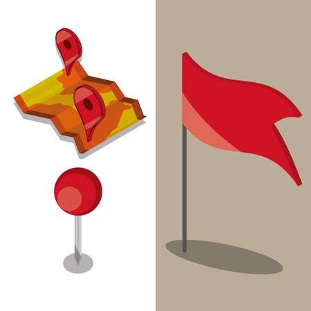 travel map marker setのイラスト素材
