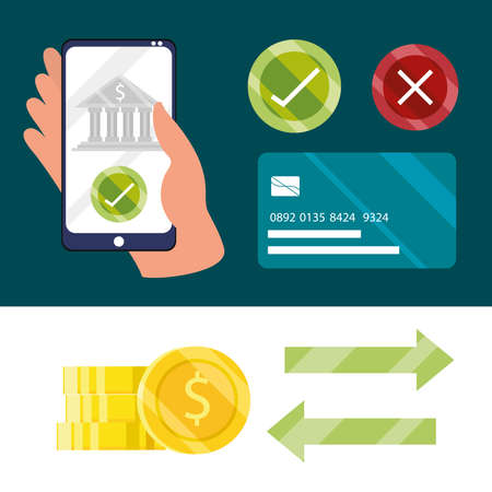online money bankingのイラスト素材
