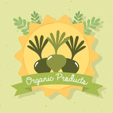 organic products posterのイラスト素材