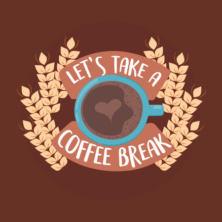 lets take a coffee breakのイラスト素材