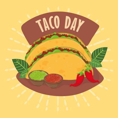 taco day, posterのイラスト素材