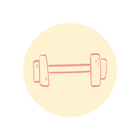gym barbell equipmentのイラスト素材