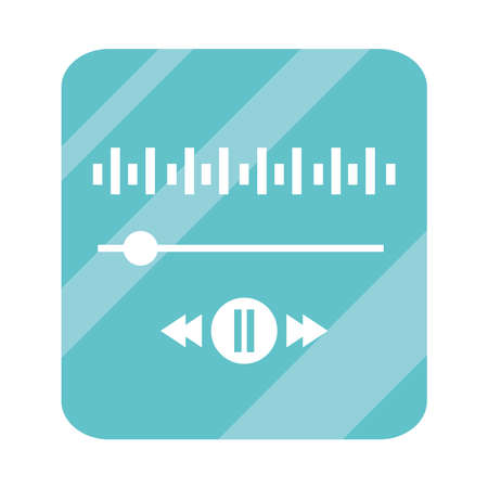 podcast audio playerのイラスト素材