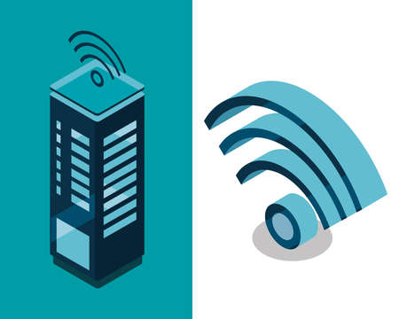 smart city buildingのイラスト素材