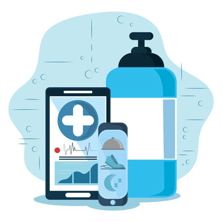 digital healthcare solutionsのイラスト素材