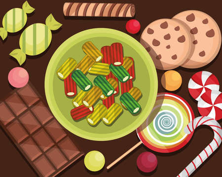 confectionery snack candiesのイラスト素材