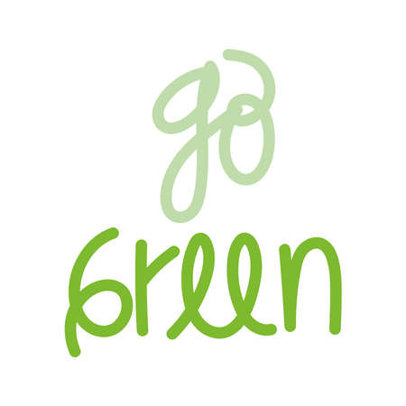 go green textのイラスト素材