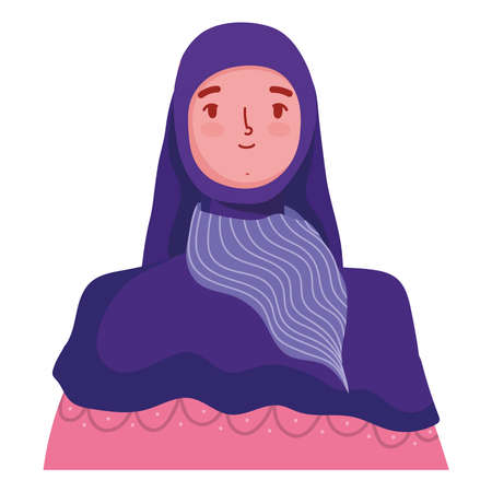 muslim young womanのイラスト素材