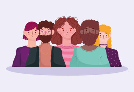 people of different nationalitiesのイラスト素材