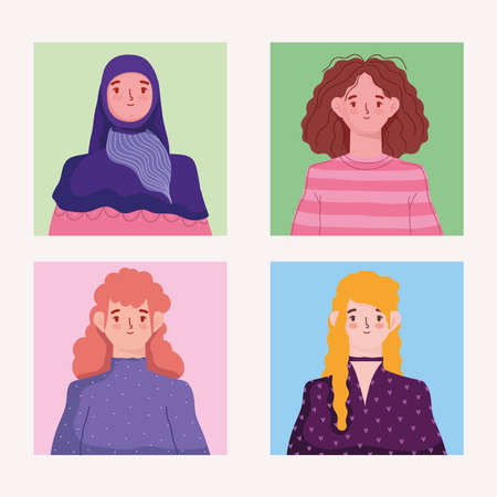 women different racesのイラスト素材