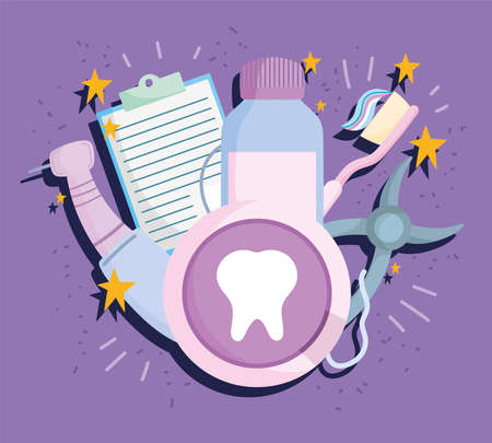 dental care equipmentのイラスト素材