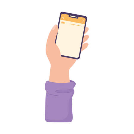 video app in smartphoneのイラスト素材