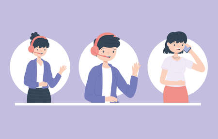 support service employeesのイラスト素材