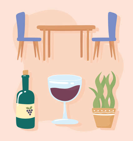 set of home decorationのイラスト素材