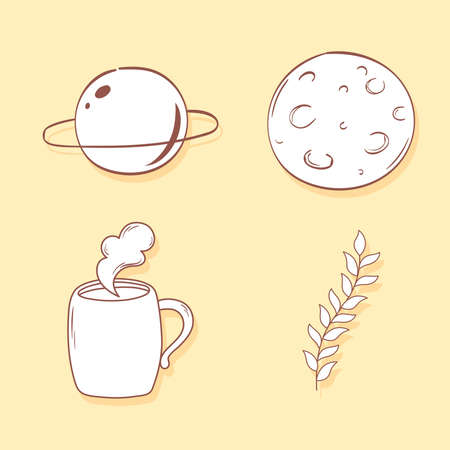 set of planetのイラスト素材