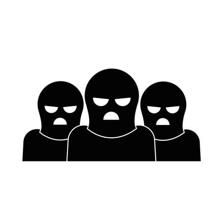 extremists people in balaclavaのイラスト素材