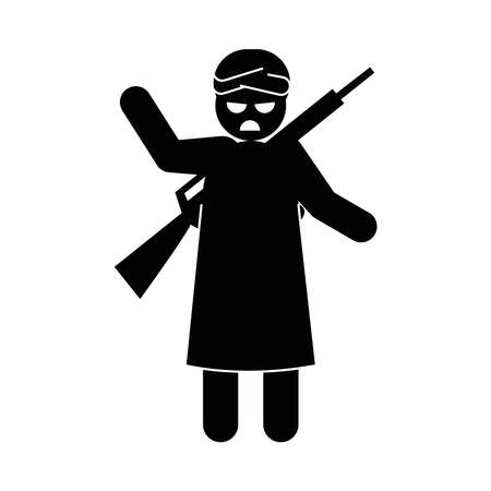 extremist terrorist fighterのイラスト素材