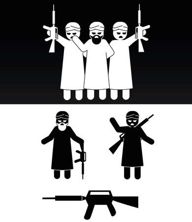 extremists fighter peopleのイラスト素材